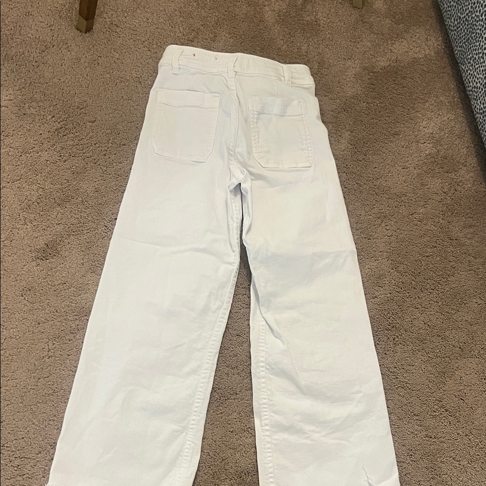 Zara White High-Waisted Cropped Jeans - Picture 4 of 4